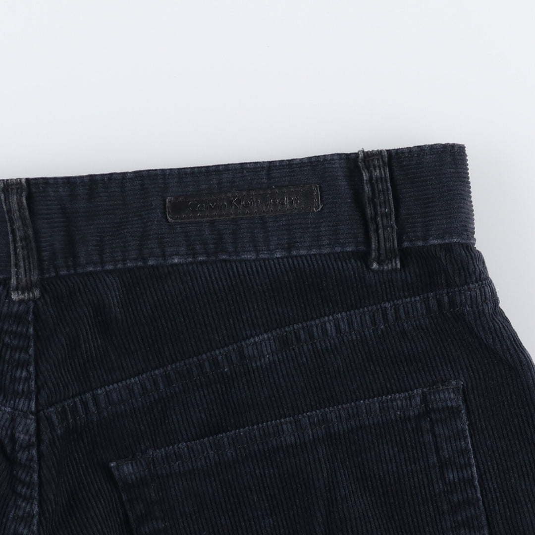 Calvin Klein Jeans corduroy pants, men's size W34 cotton navy blue type Vintage Second Hand