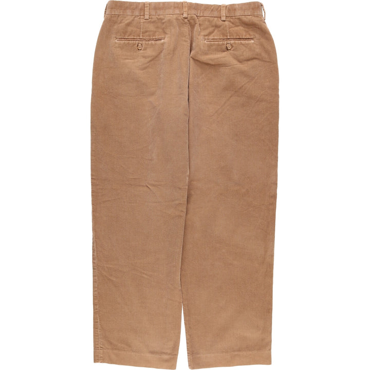 2000'S LANDS' END TRADITIONAL FIT Corduroy Pants, Men's, Size 34 cotton beige type brown Vintage Second Hand