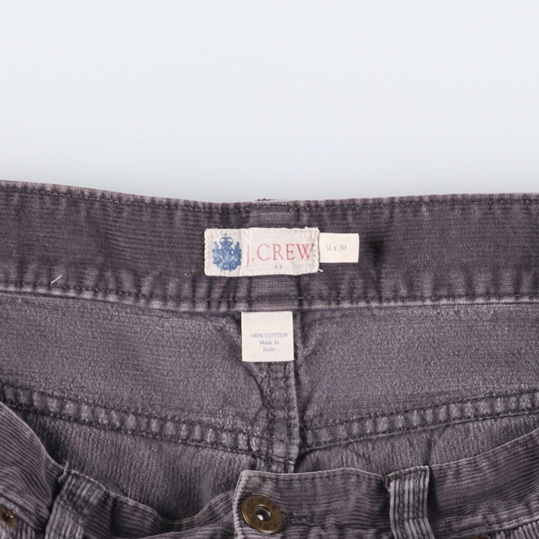 J.Crew Men's Corduroy Pants, Size 36 cotton Charcoal Vintage Second Hand