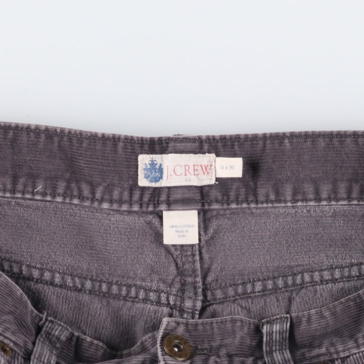 J.Crew Men's Corduroy Pants, Size 36 cotton Charcoal Vintage Second Hand