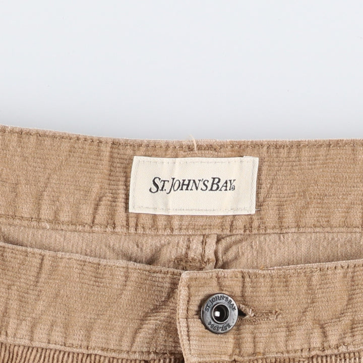 St. John's Bay Men's Corduroy Pants, Size 36 cotton Beige type Vintage Second Hand