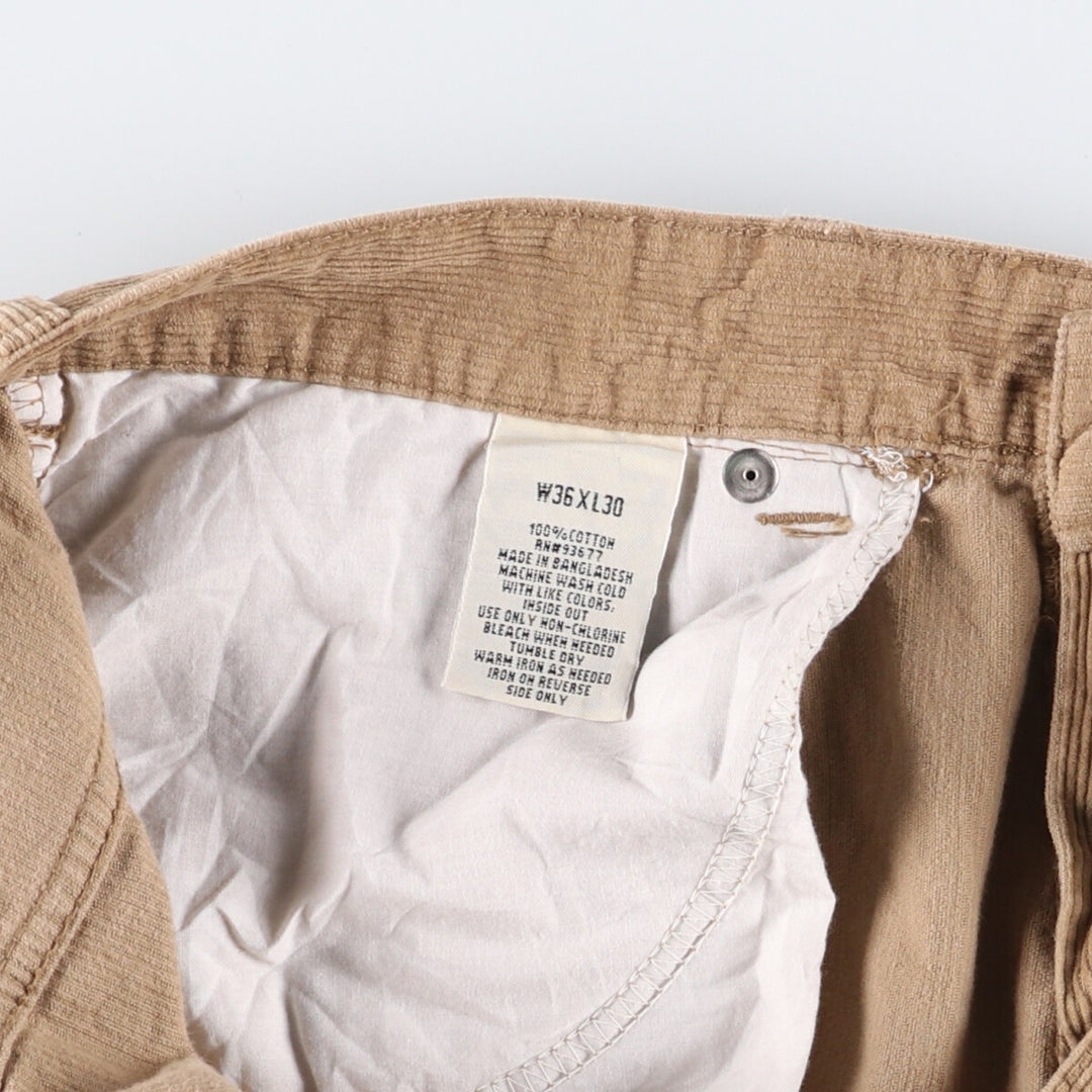 St. John's Bay Men's Corduroy Pants, Size 36 cotton Beige type Vintage Second Hand