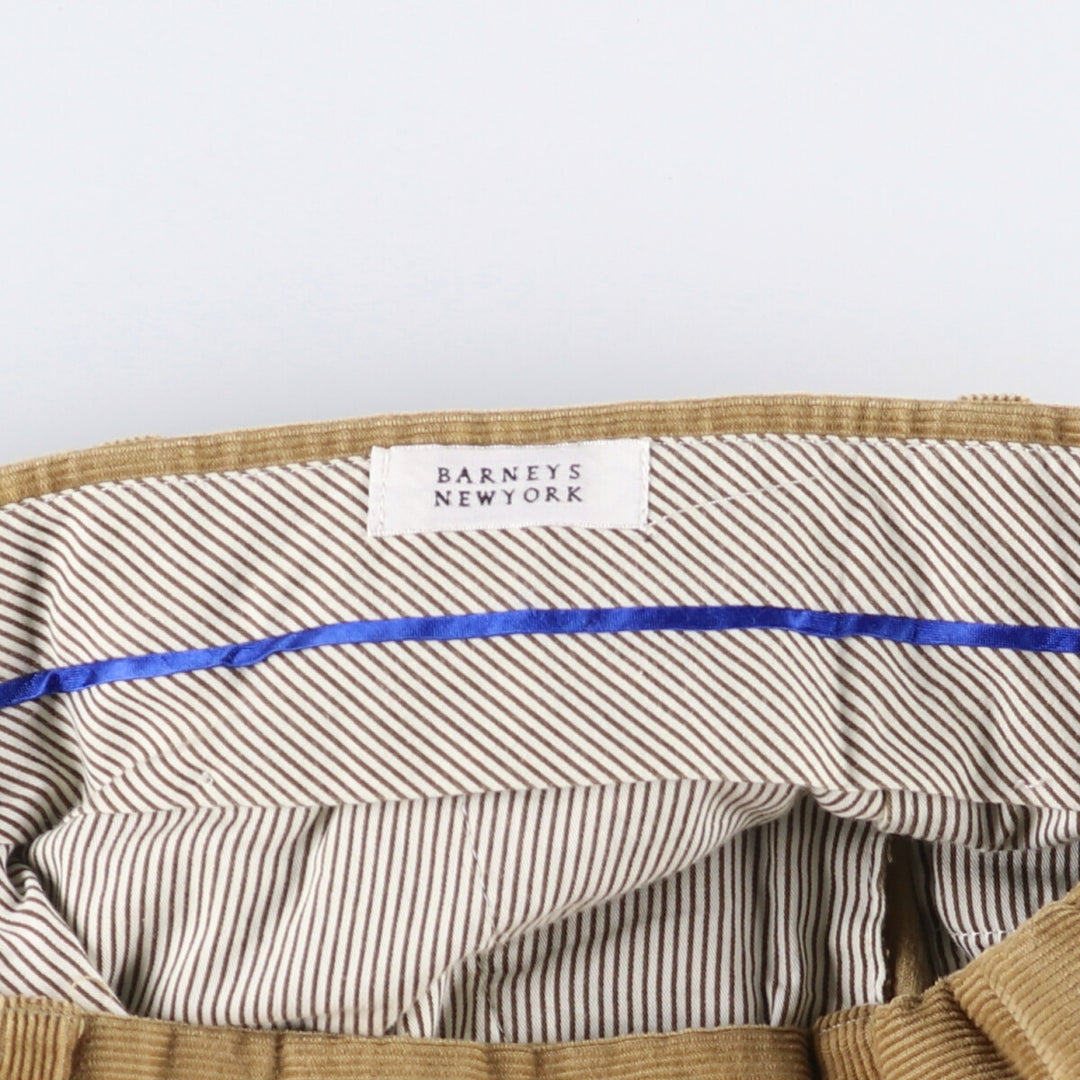 Barneys New York corduroy pants, made in Canada, men's size W34 cotton Khaki type beige Vintage Second Hand