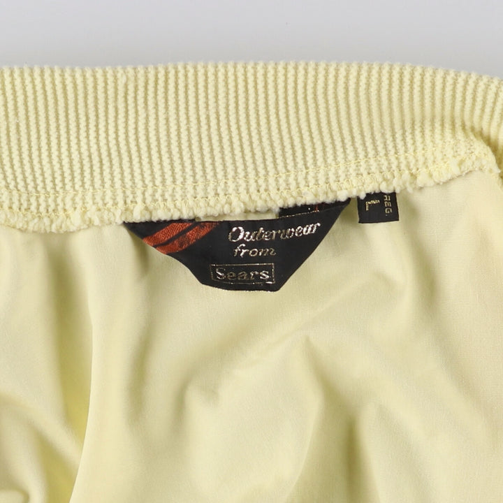 70s~80'S Sears Derby Jacket Cup Shoulder Jacket Men's L Size Vintage unclear yellow type Vintage Second Hand