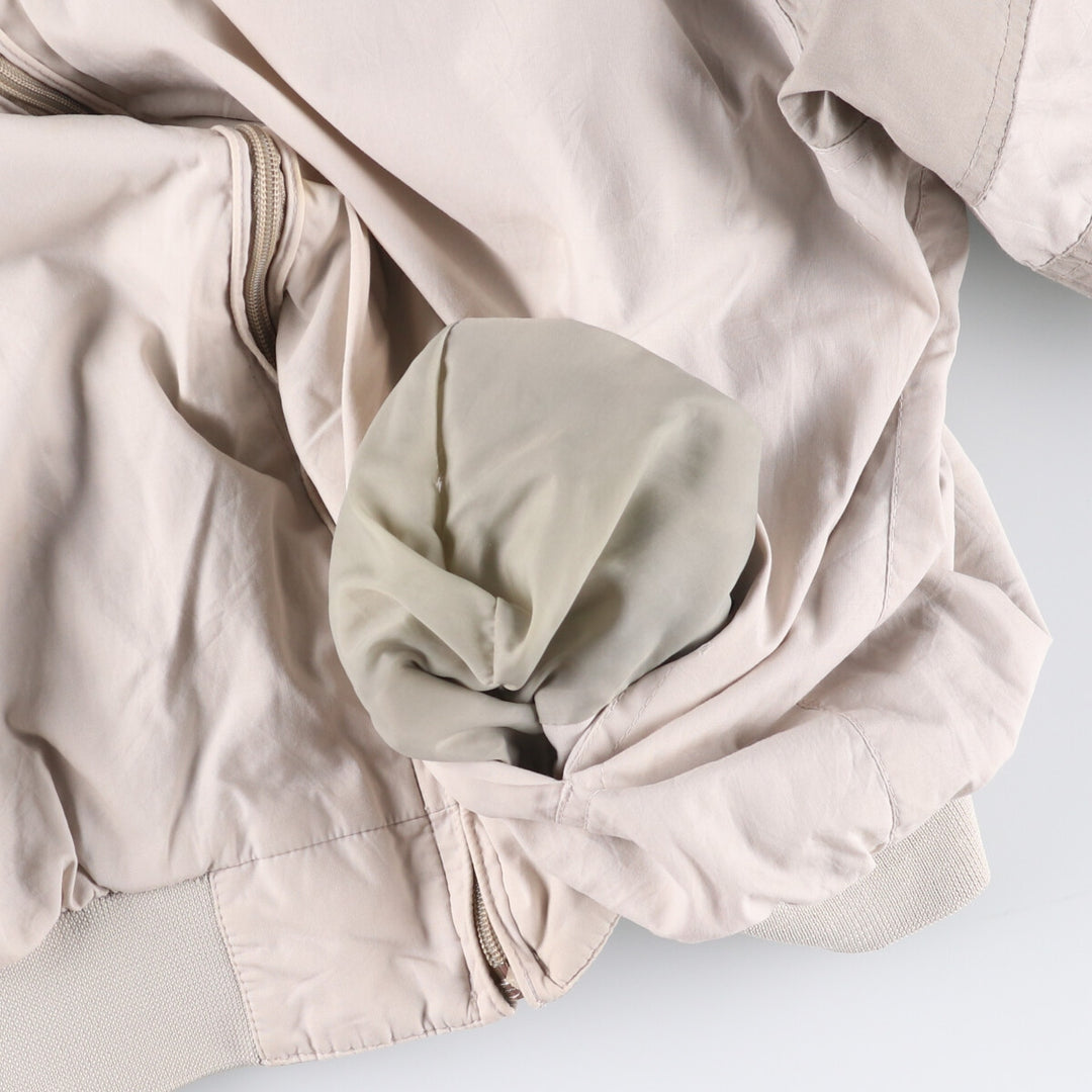 Vintage 80s-90'S Knightsbridge Derby Jacket with Cup Shoulder Strap, Men's Size L cotton Beige type Vintage Second Hand