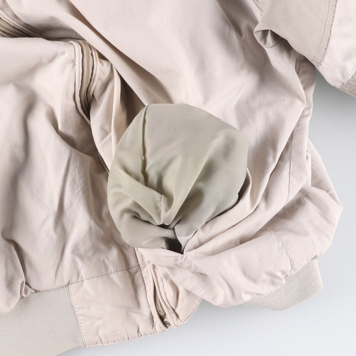 Vintage 80s-90'S Knightsbridge Derby Jacket with Cup Shoulder Strap, Men's Size L cotton Beige type Vintage Second Hand