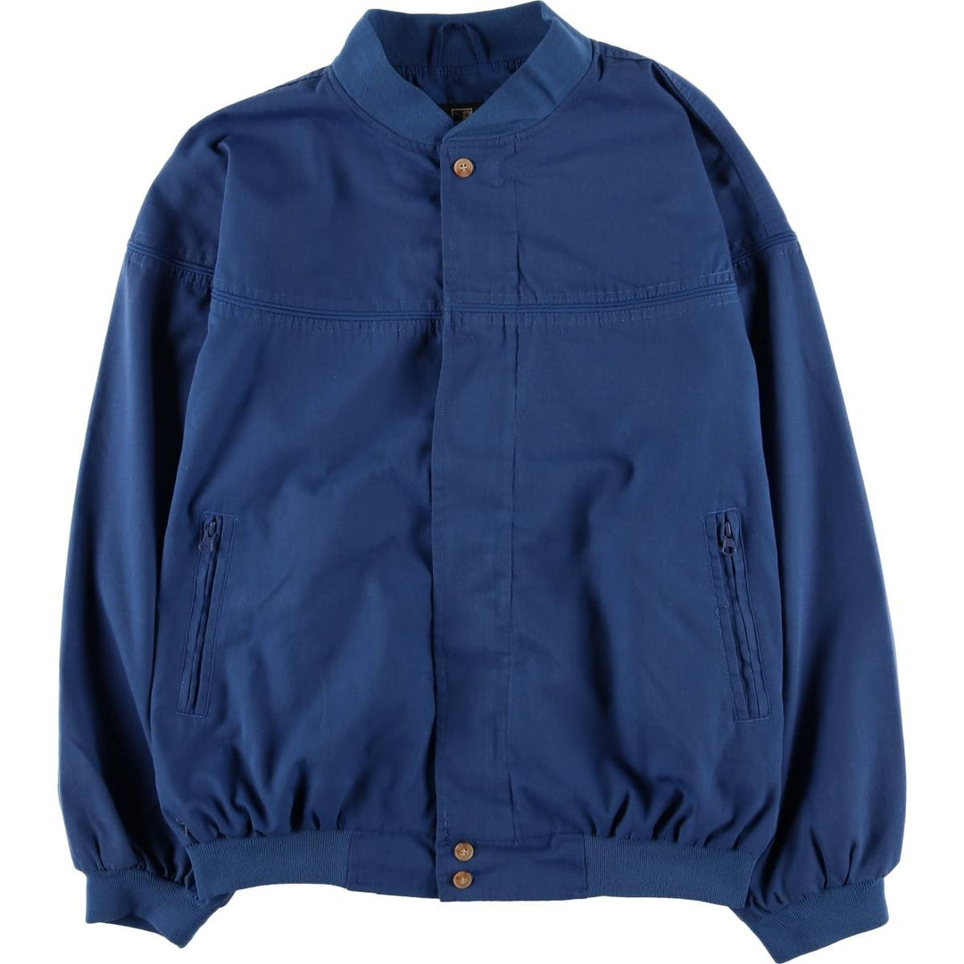 90s~00'S HABAND Derby Jacket Cup Shoulder Jacket Men's L size polyester blue type Vintage Second Hand