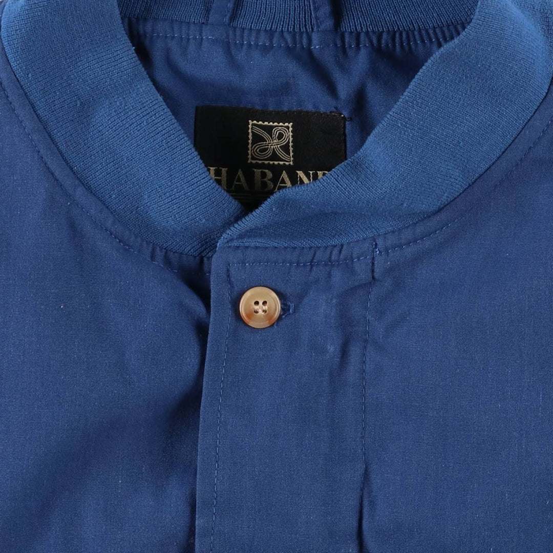 90s~00'S HABAND Derby Jacket Cup Shoulder Jacket Men's L size polyester blue type Vintage Second Hand