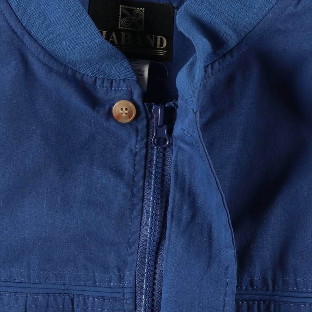 90s~00'S HABAND Derby Jacket Cup Shoulder Jacket Men's L size polyester blue type Vintage Second Hand