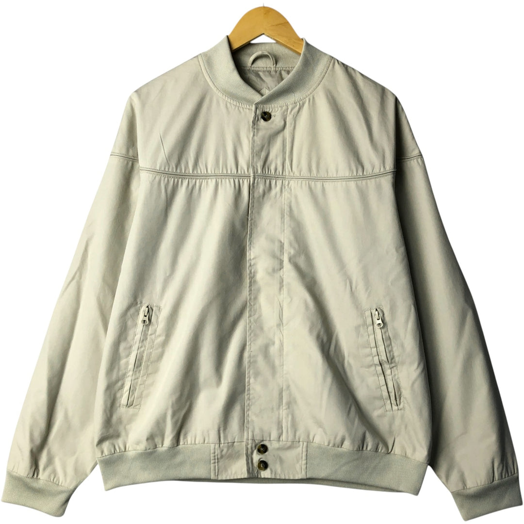 90s~00'S HABAND Derby Jacket Cup Shoulder Jacket Men's L size polyester Beige type Vintage Second Hand