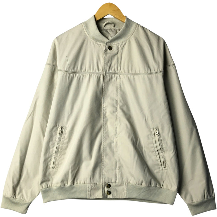 90s~00'S HABAND Derby Jacket Cup Shoulder Jacket Men's L size polyester Beige type Vintage Second Hand