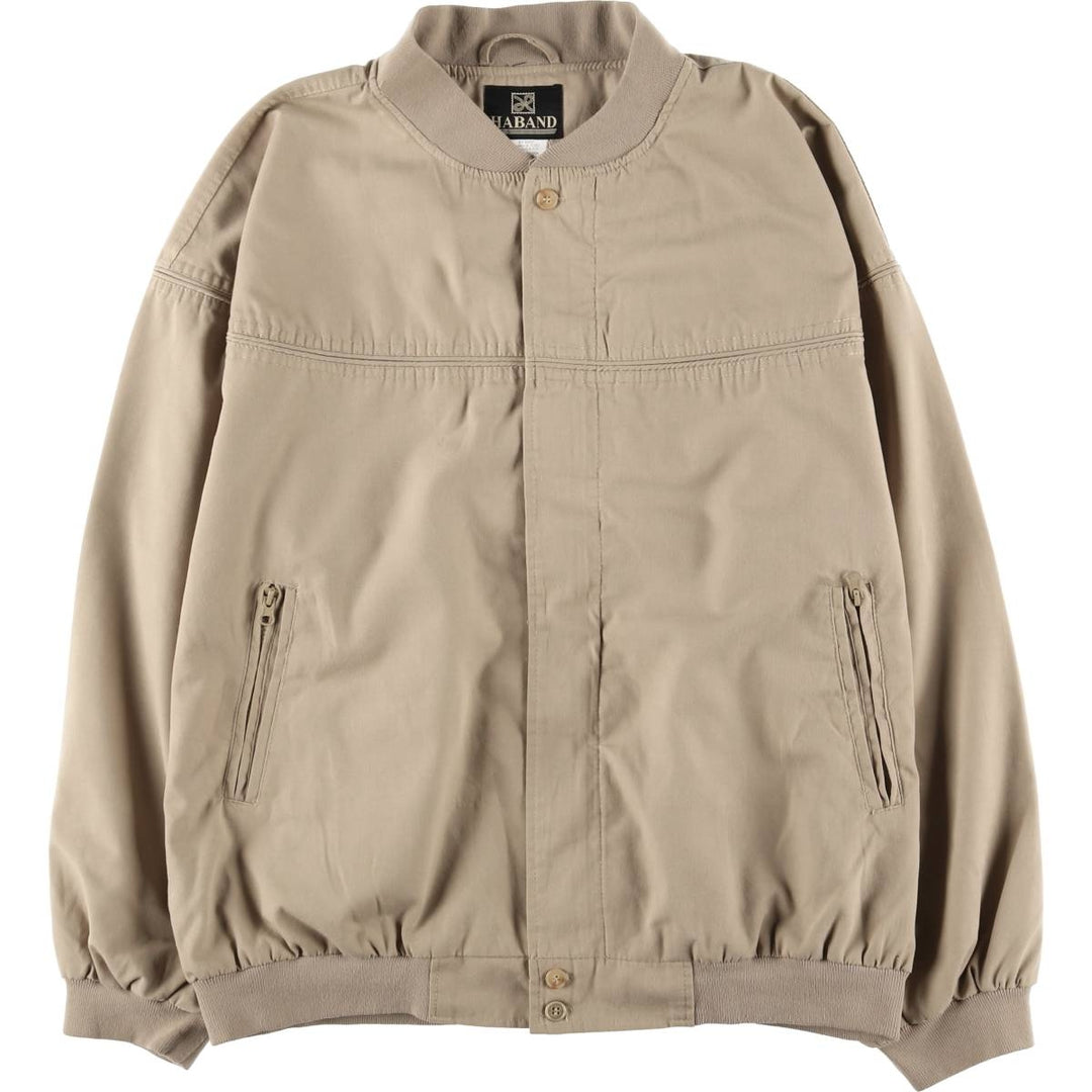 90s~00'S HABAND Derby Jacket Cup Shoulder Jacket Men's XL cotton Beige type Vintage Second Hand