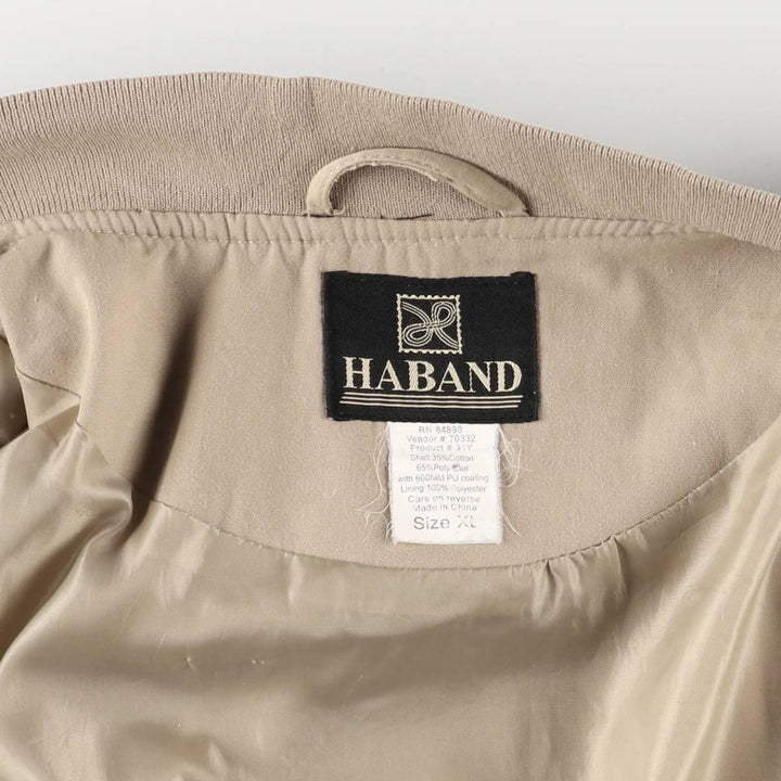 90s~00'S HABAND Derby Jacket Cup Shoulder Jacket Men's XL cotton Beige type Vintage Second Hand