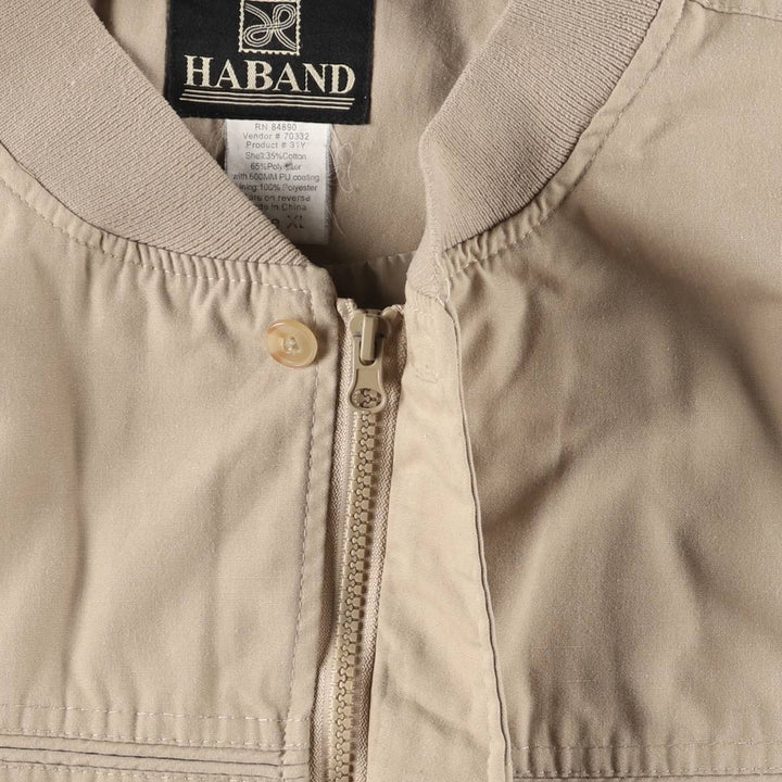 90s~00'S HABAND Derby Jacket Cup Shoulder Jacket Men's XL cotton Beige type Vintage Second Hand