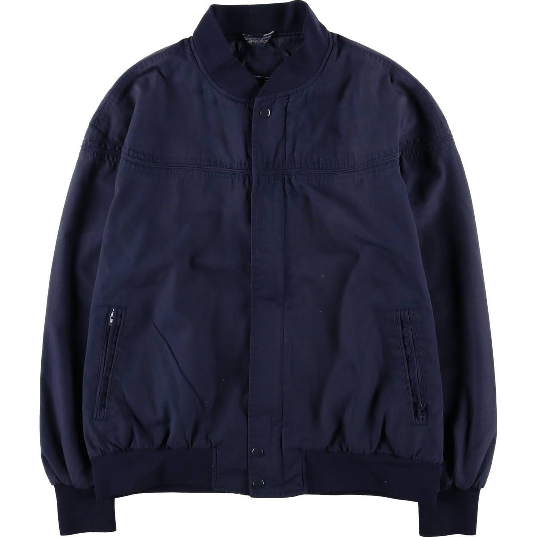80s-90'S KNIGHTS BRIDGE Derby Jacket, Cup Shoulder Jacket, Men's XL, Vintage polyester navy blue type Vintage Second Hand