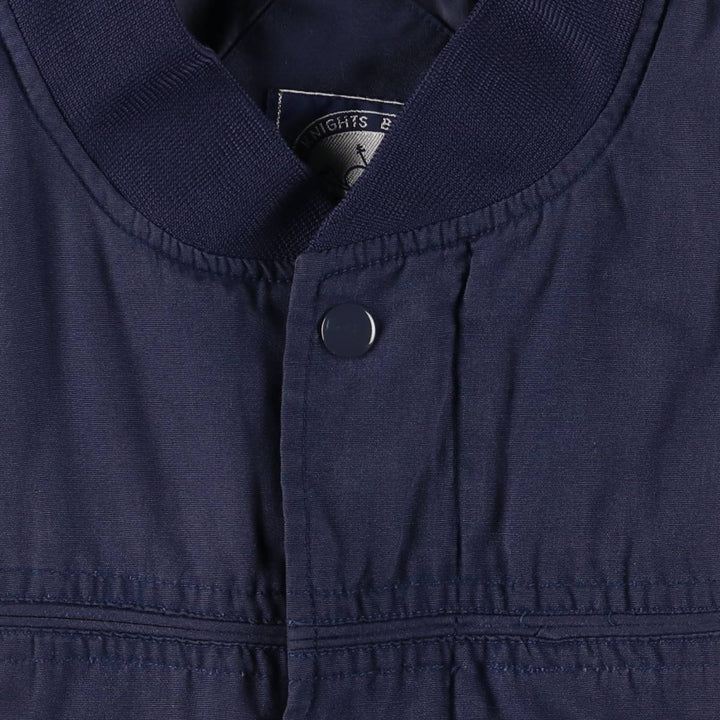 80s-90'S KNIGHTS BRIDGE Derby Jacket, Cup Shoulder Jacket, Men's XL, Vintage polyester navy blue type Vintage Second Hand