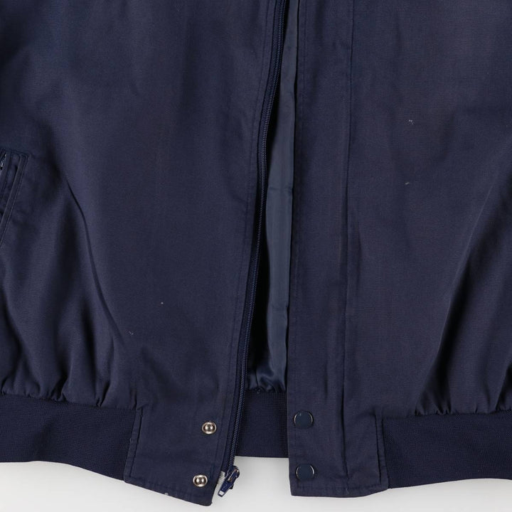 80s-90'S KNIGHTS BRIDGE Derby Jacket, Cup Shoulder Jacket, Men's XL, Vintage polyester navy blue type Vintage Second Hand