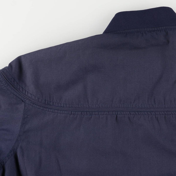 80s-90'S KNIGHTS BRIDGE Derby Jacket, Cup Shoulder Jacket, Men's XL, Vintage polyester navy blue type Vintage Second Hand