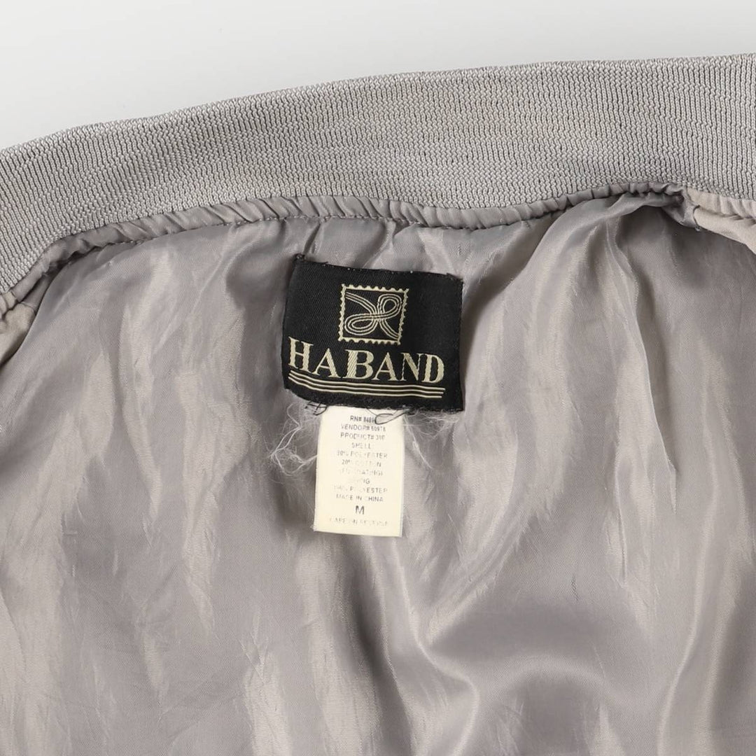 90s~00'S HABAND Derby Jacket Cup Shoulder Jacket Men's M size polyester gray type Vintage Second Hand
