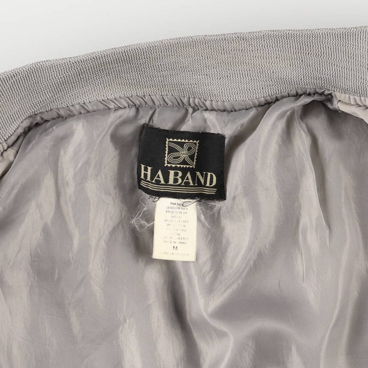 90s~00'S HABAND Derby Jacket Cup Shoulder Jacket Men's M size polyester gray type Vintage Second Hand