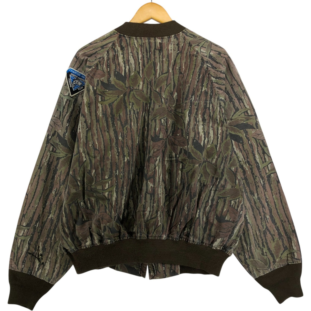 90'S SPORTS AFIELD Camouflage Pattern Real Tree Camo Ripstop Cotton Blouson Made in USA Men's L Size Vintage cotton Khaki type Vintage Second Hand