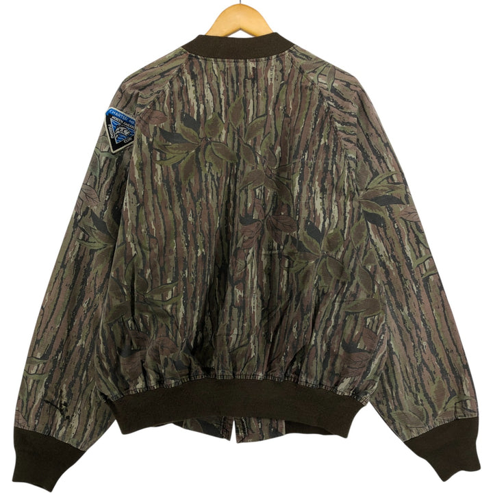 90'S SPORTS AFIELD Camouflage Pattern Real Tree Camo Ripstop Cotton Blouson Made in USA Men's L Size Vintage cotton Khaki type Vintage Second Hand