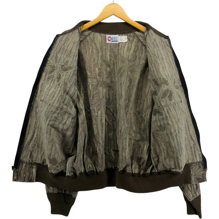 90'S SPORTS AFIELD Camouflage Pattern Real Tree Camo Ripstop Cotton Blouson Made in USA Men's L Size Vintage cotton Khaki type Vintage Second Hand