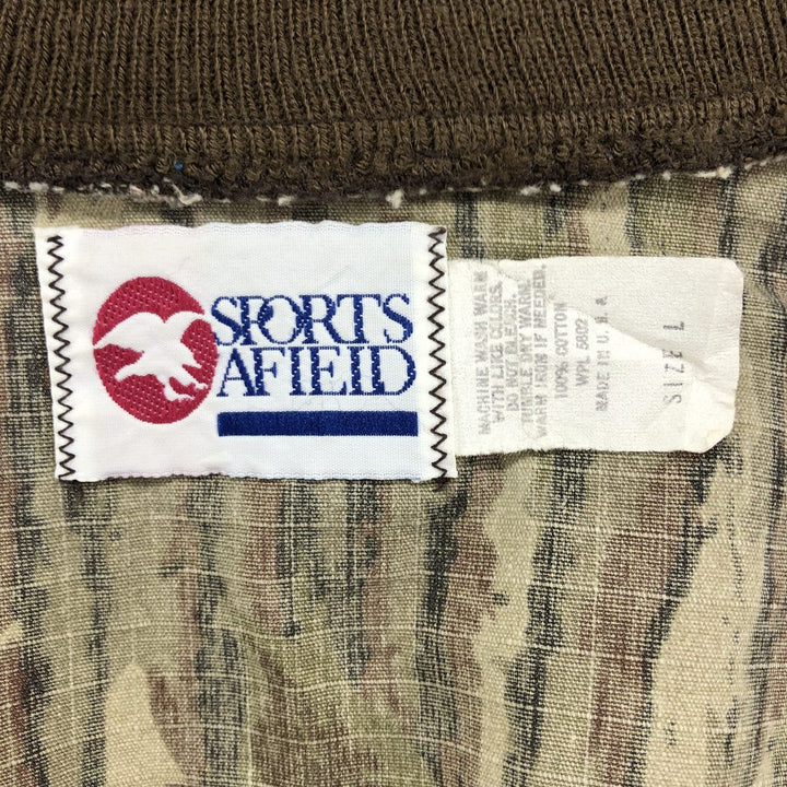 90'S SPORTS AFIELD Camouflage Pattern Real Tree Camo Ripstop Cotton Blouson Made in USA Men's L Size Vintage cotton Khaki type Vintage Second Hand