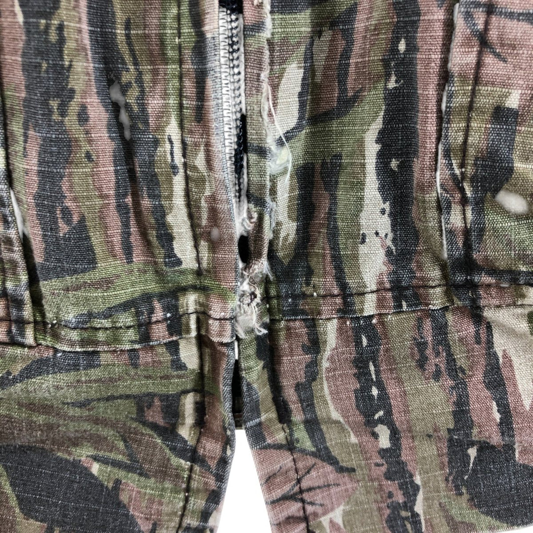 90'S SPORTS AFIELD Camouflage Pattern Real Tree Camo Ripstop Cotton Blouson Made in USA Men's L Size Vintage cotton Khaki type Vintage Second Hand
