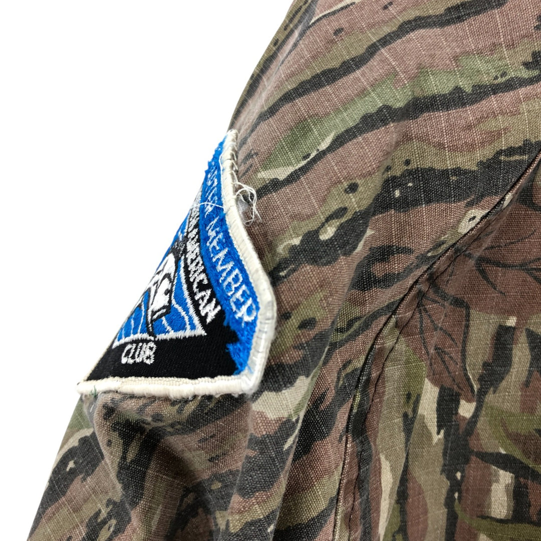 90'S SPORTS AFIELD Camouflage Pattern Real Tree Camo Ripstop Cotton Blouson Made in USA Men's L Size Vintage cotton Khaki type Vintage Second Hand