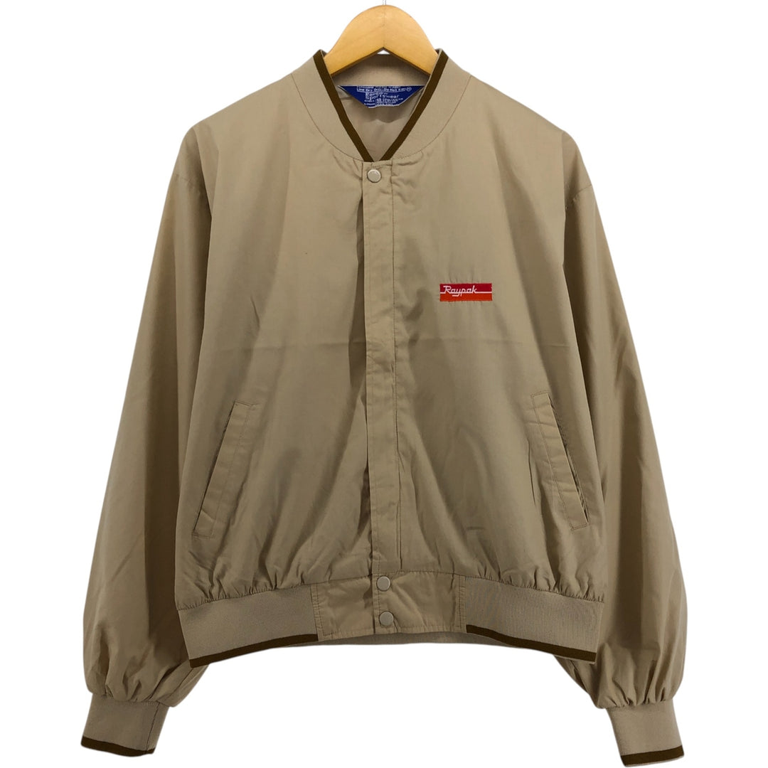 80'S Rainbow Sportswear Blouson Men's M Size Vintage polyester Beige type Vintage Second Hand