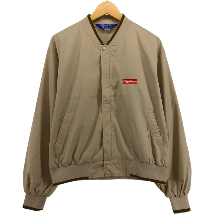 80'S Rainbow Sportswear Blouson Men's M Size Vintage polyester Beige type Vintage Second Hand