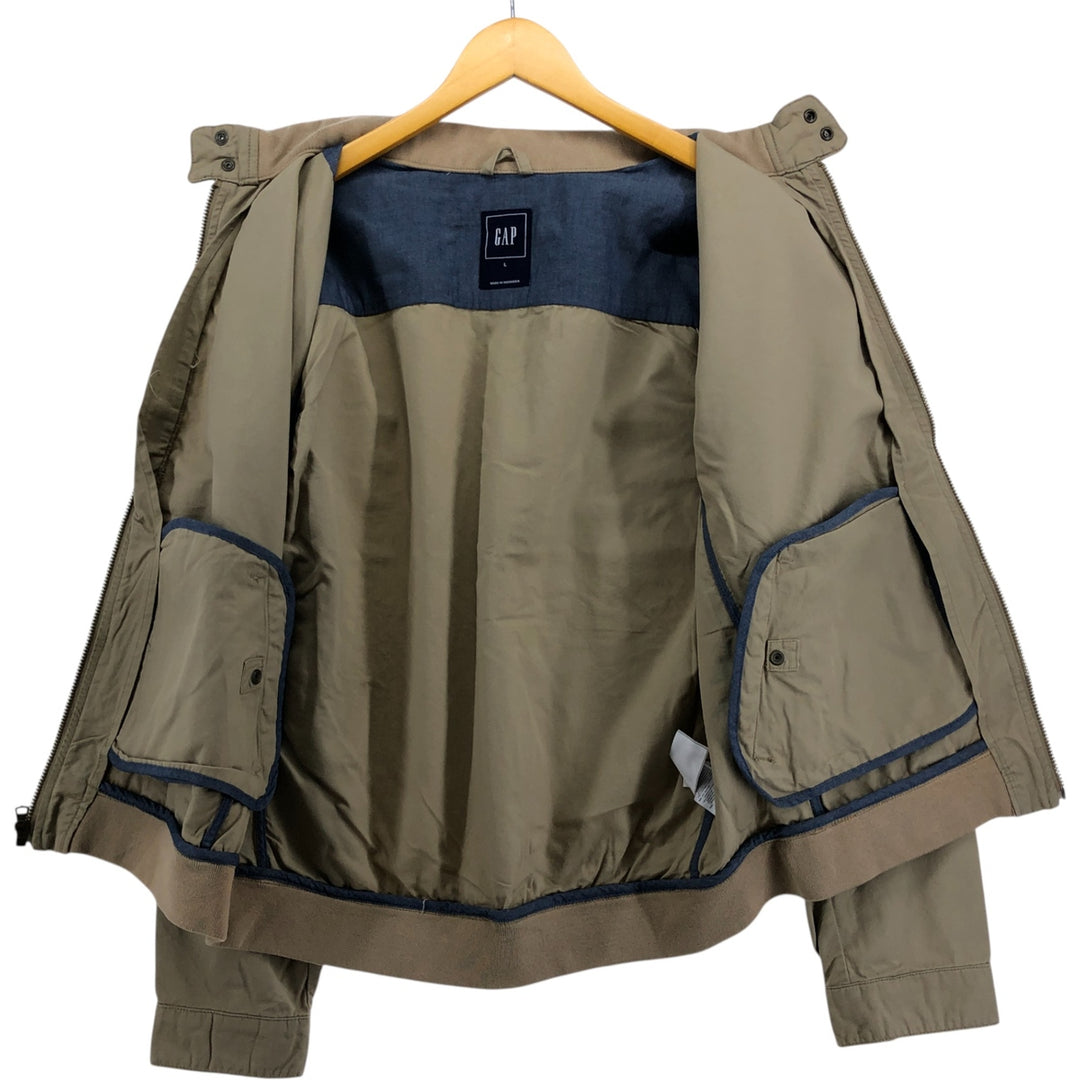 GAP stand-up collar cotton blouson, size L for men cotton Beige type Vintage Second Hand