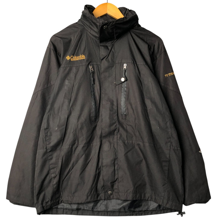 90s-00'S Columbia OMNI-TECH Titanium Ripstop Mountain Jacket Shell Jacket unclear black type Vintage Second Hand