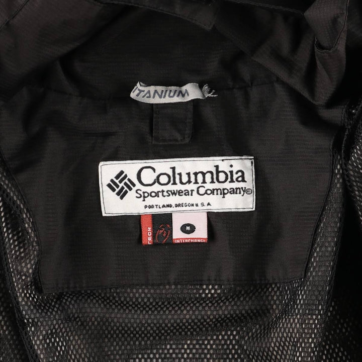 90s-00'S Columbia OMNI-TECH Titanium Ripstop Mountain Jacket Shell Jacket unclear black type Vintage Second Hand