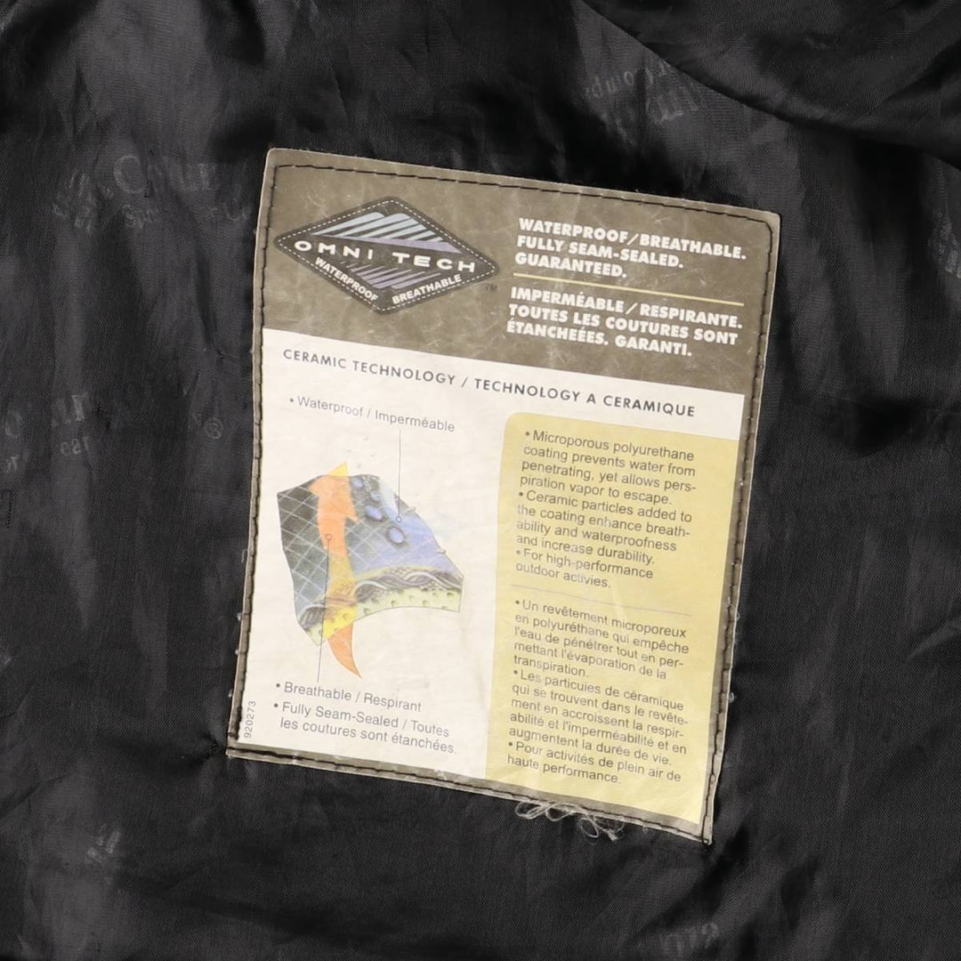 90s-00'S Columbia OMNI-TECH Titanium Ripstop Mountain Jacket Shell Jacket unclear black type Vintage Second Hand