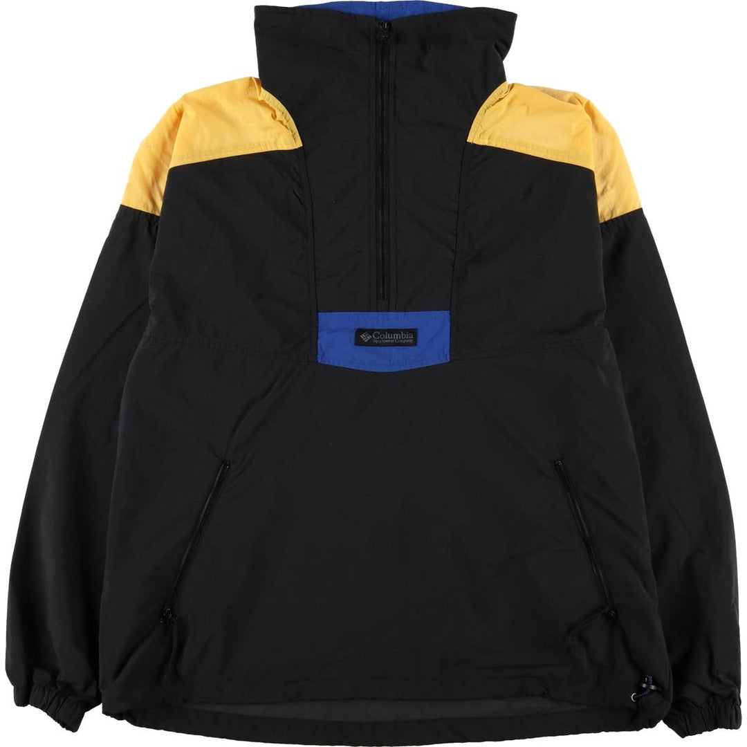 90'S Vintage Columbia Anorak Jacket with White Tag, Men's Size Medium Nylon black type Vintage Second Hand