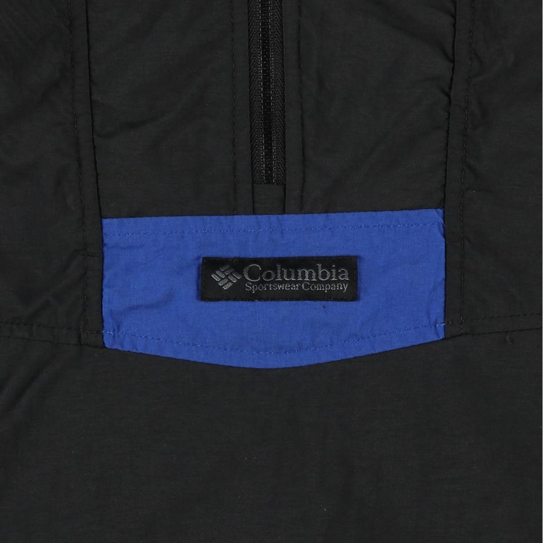 90'S Vintage Columbia Anorak Jacket with White Tag, Men's Size Medium Nylon black type Vintage Second Hand