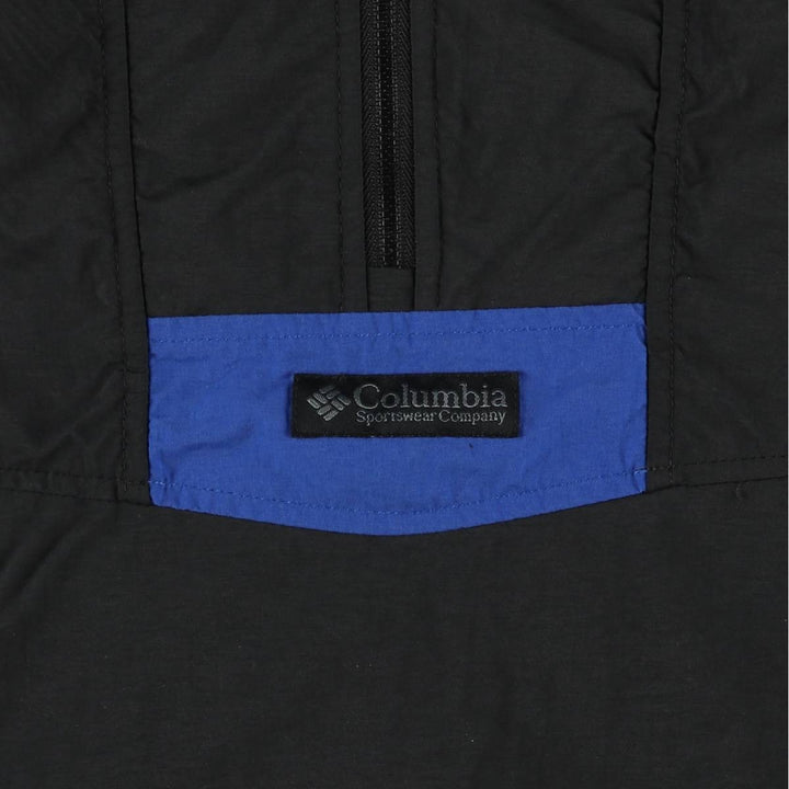 90'S Vintage Columbia Anorak Jacket with White Tag, Men's Size Medium Nylon black type Vintage Second Hand