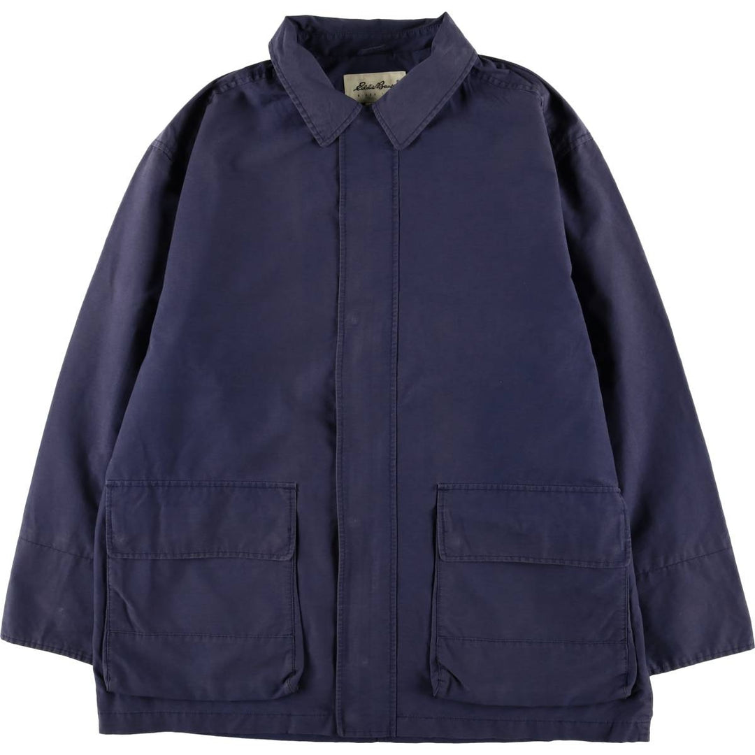 Eddie Bauer Collared Mountain Jacket Shell Jacket Men's L size cotton navy blue type Vintage Second Hand