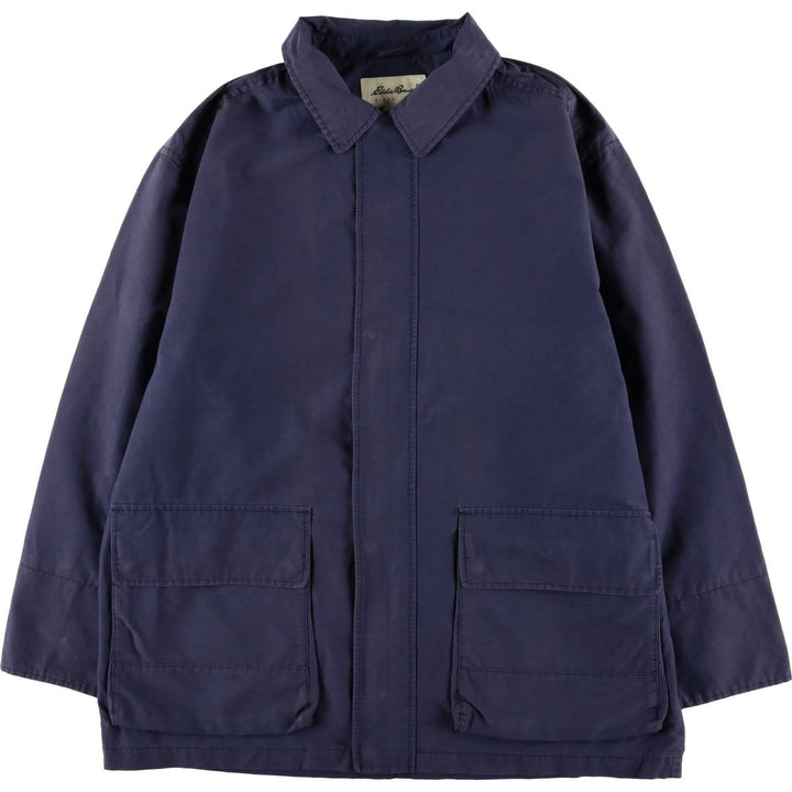 Eddie Bauer Collared Mountain Jacket Shell Jacket Men's L size cotton navy blue type Vintage Second Hand