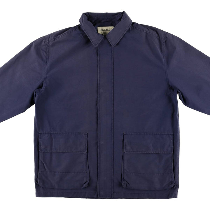 Eddie Bauer Collared Mountain Jacket Shell Jacket Men's L size cotton navy blue type Vintage Second Hand