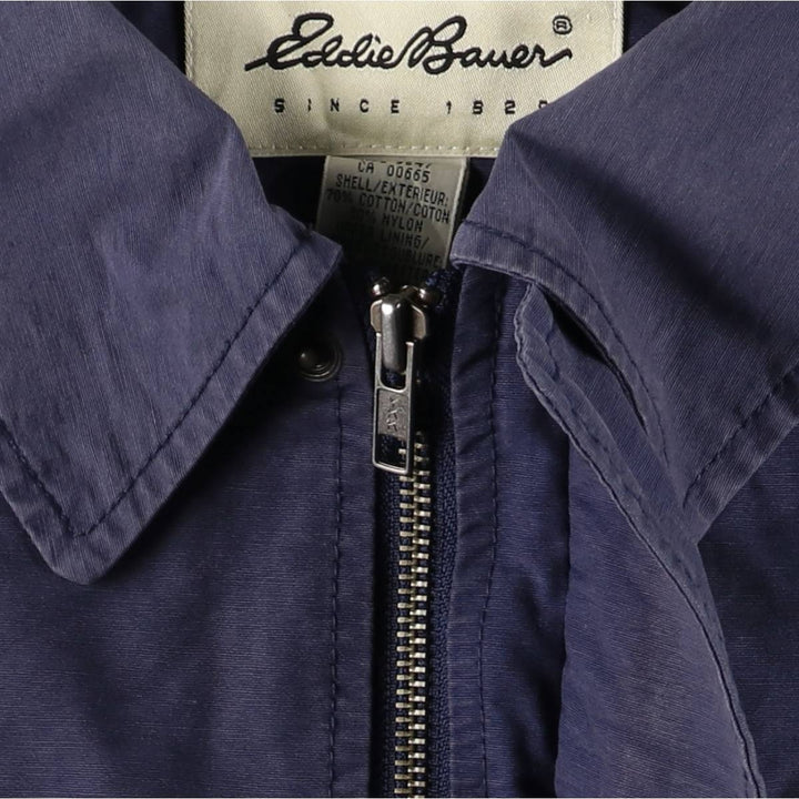 Eddie Bauer Collared Mountain Jacket Shell Jacket Men's L size cotton navy blue type Vintage Second Hand