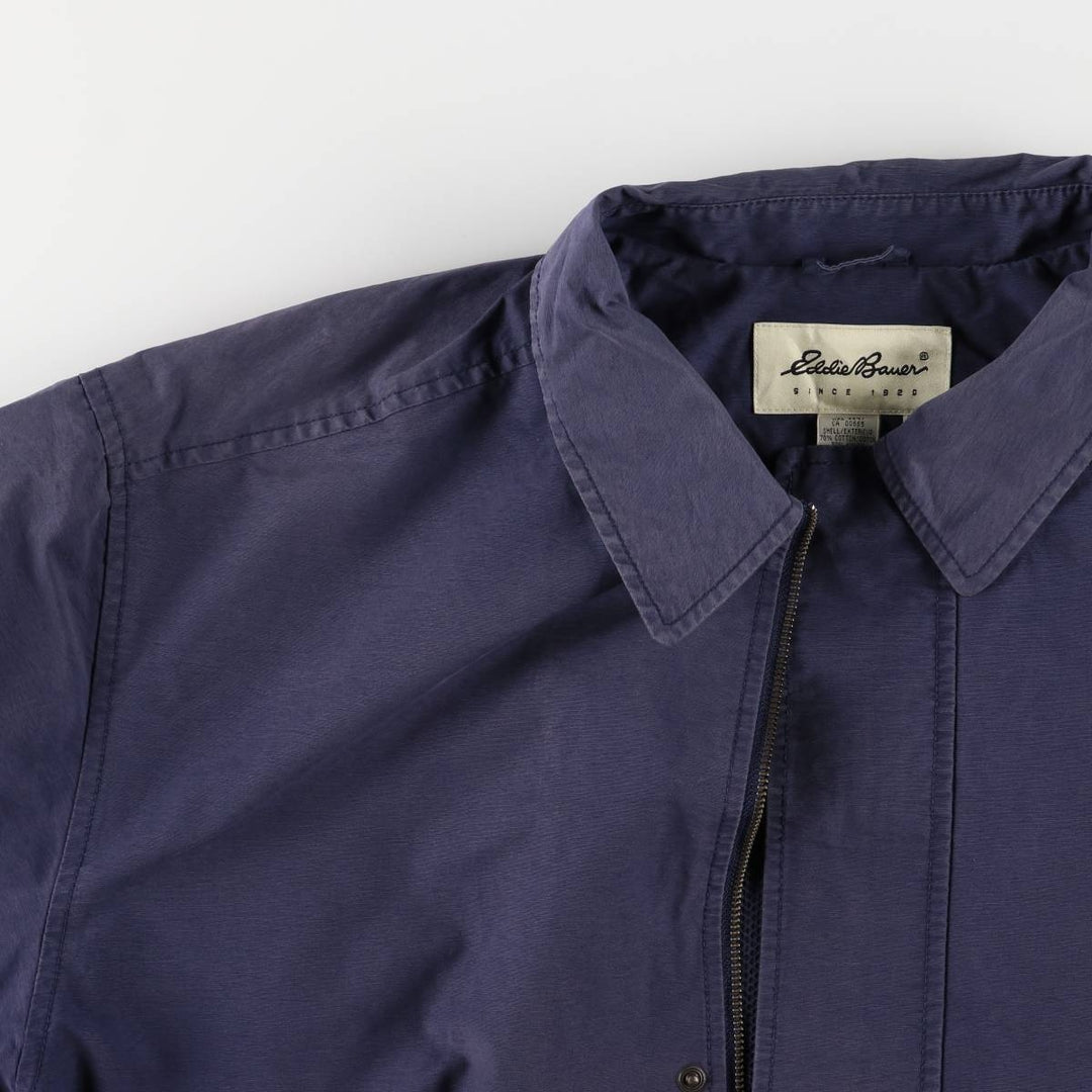 Eddie Bauer Collared Mountain Jacket Shell Jacket Men's L size cotton navy blue type Vintage Second Hand