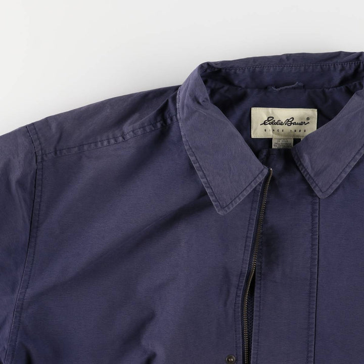 Eddie Bauer Collared Mountain Jacket Shell Jacket Men's L size cotton navy blue type Vintage Second Hand