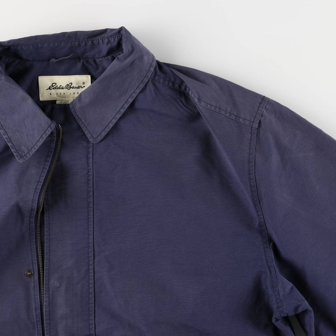 Eddie Bauer Collared Mountain Jacket Shell Jacket Men's L size cotton navy blue type Vintage Second Hand