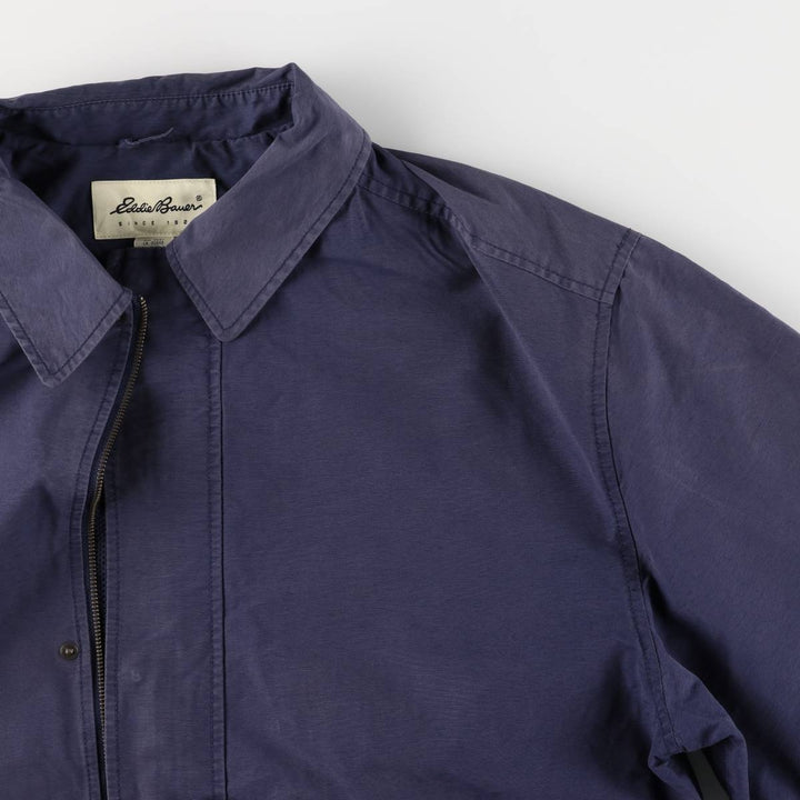 Eddie Bauer Collared Mountain Jacket Shell Jacket Men's L size cotton navy blue type Vintage Second Hand