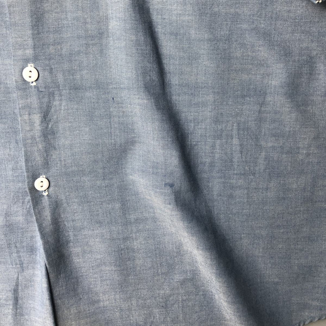 Big Mac Short Sleeve Chambray Shirt, Men's Size XL cotton Indigo Vintage Second Hand
