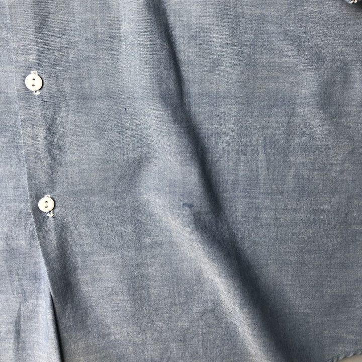 Big Mac Short Sleeve Chambray Shirt, Men's Size XL cotton Indigo Vintage Second Hand