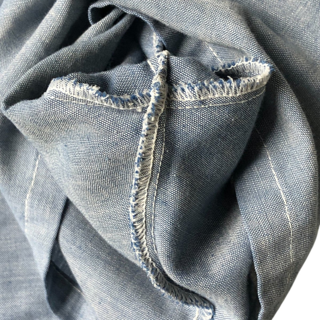 Big Mac Short Sleeve Chambray Shirt, Men's Size XL cotton Indigo Vintage Second Hand